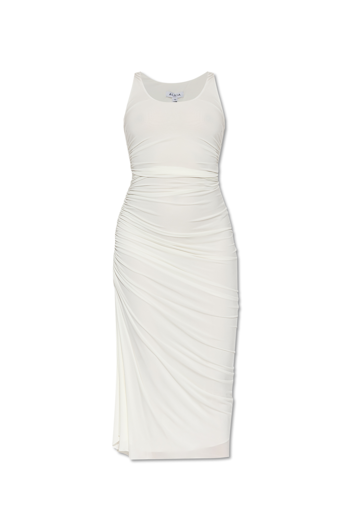 White Dress with ruching Alaïa - Vitkac Italy